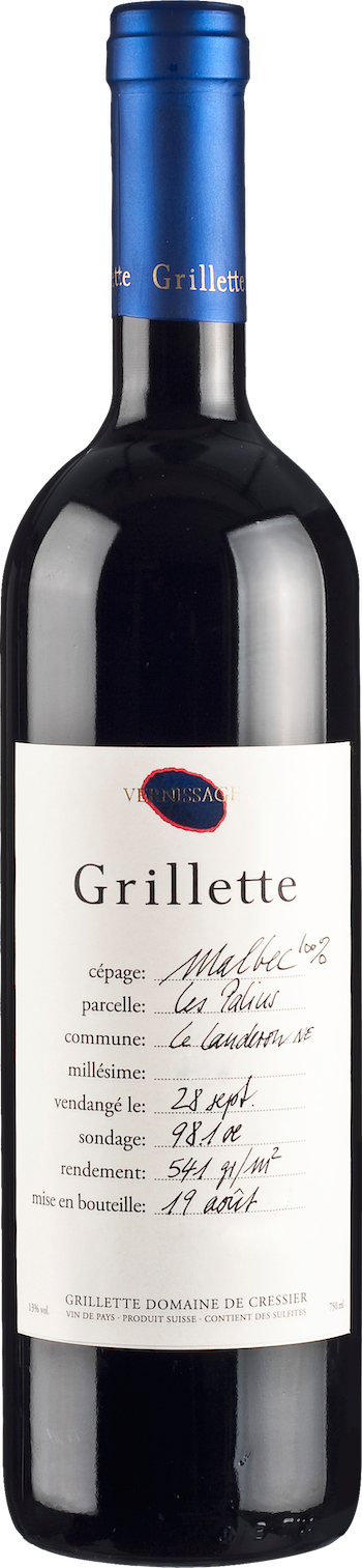 Les Palins Vernissage Malbec Vin de Pays Romand